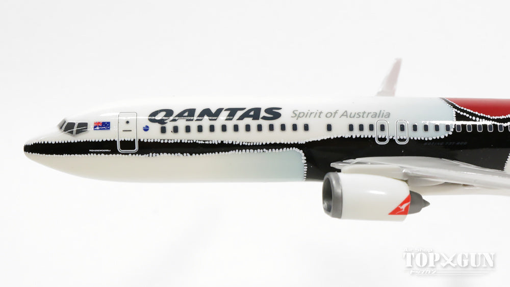 737-800w Qantas Special Paint "Mendou Wuliji" 2013 (Snap-in model, stand specification, no landing gear) VH-XZJ 1/200 *Plastic [610247]