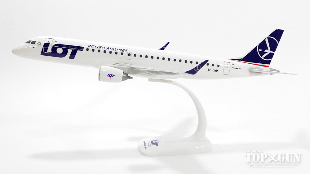 Embraer 195LR LOT Polish Airlines (Snap-in model, stand version, no landing gear) SP-LND 1/100 *Plastic [610605]