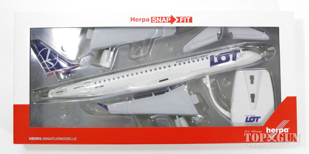 Embraer 195LR LOT Polish Airlines (Snap-in model, stand version, no landing gear) SP-LND 1/100 *Plastic [610605]