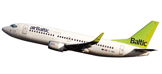 [Pre-order item] 737-300w Air Baltic YL-BBJ (Snap-in model, no gear, stand only) 1/180 *Plastic [611107]