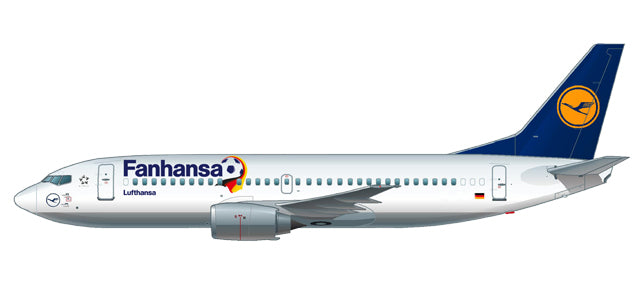 [Pre-order item] 737-300 Lufthansa special paint "Fanhansa" (snap-in model, stand version, no landing gear) 1/180 *Plastic [611220]