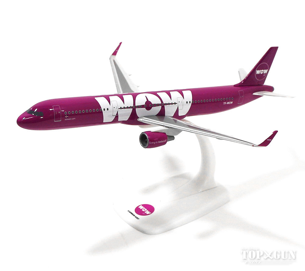 A321SL WOW Air (Snap-in model, stand specification, no landing gear) TF-MOM 1/200 *Plastic [611299]