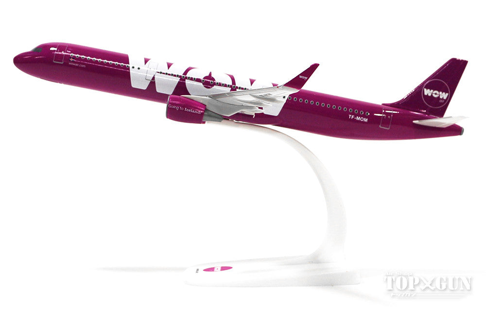 A321SL WOW Air (Snap-in model, stand specification, no landing gear) TF-MOM 1/200 *Plastic [611299]