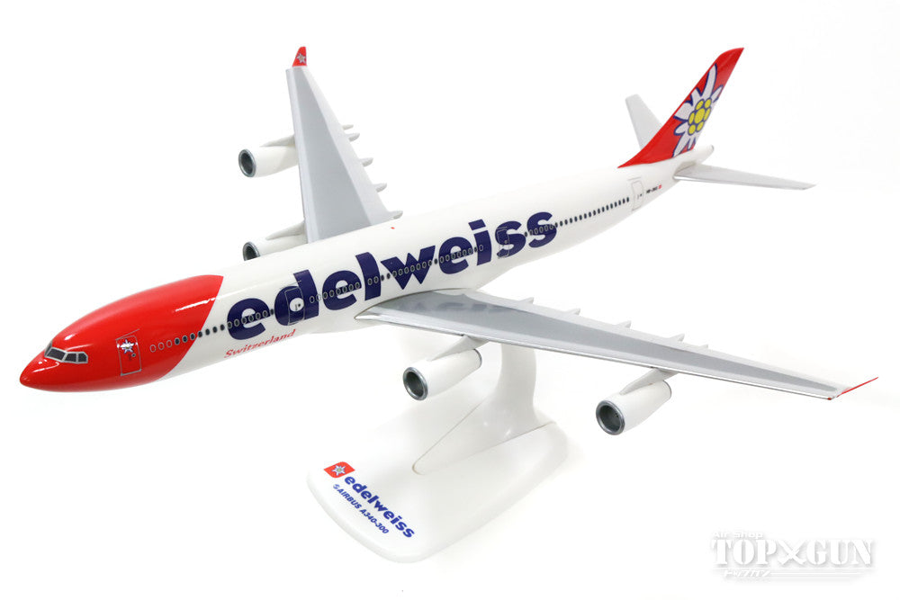 A340-300 Edelweiss Airlines HB-JMG (Snap-in model, no gear, stand only) 1/200 *Plastic [611336]