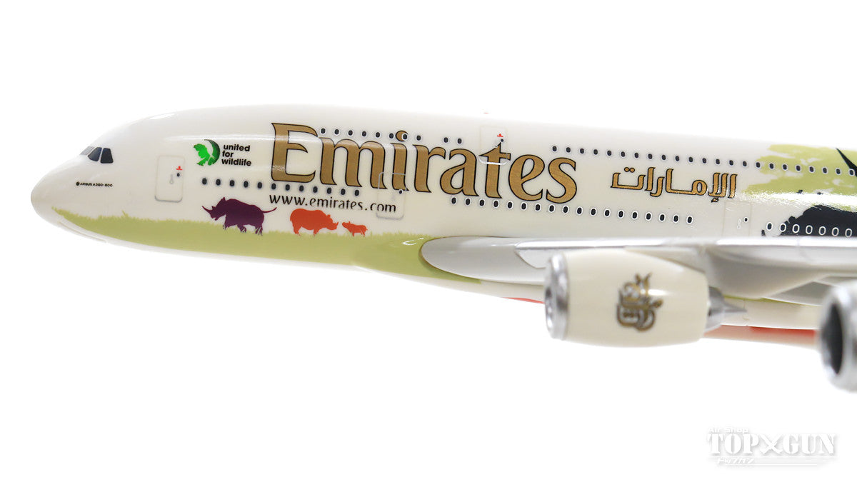 A380 Emirates Wildlife II A6-EER (Snap-in model, stand included, no landing gear) 1/250 *Plastic [612180]