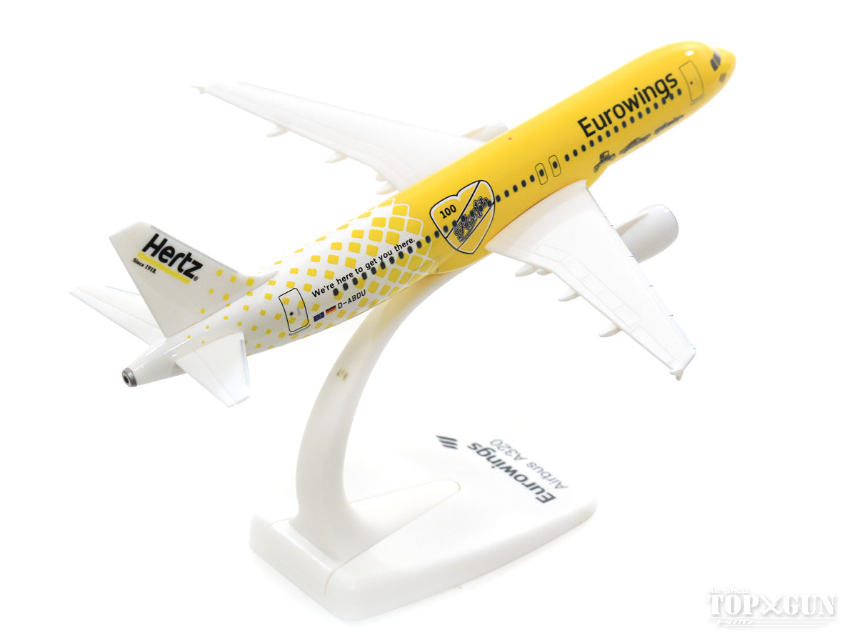 A320 ユーロウイングス 特別塗装 「ハーツレンタカー創業100周年／Hertz 100 Jahre」」 18年 （スナップインモデル・スタンド仕様・ランディングギアなし) 1/200 ※プラ製 [612449]