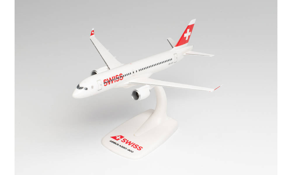 A220-300 Swiss International Air Lines (Snap-in model, stand version, no landing gear) HB-JCQ 1/200 [613323]