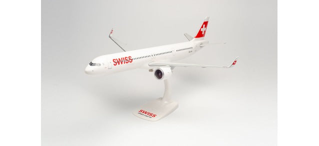 A321neo Swiss International Air Lines (Snap-in model, stand version, no landing gear) HB-JPA "Stoos" 1/100 *Plastic [613347]