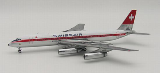 Convair 990A Swiss Air 60s-70s Polished finish (stand included) HB-ICF 1/200 *Made of metal [ARD2059P]