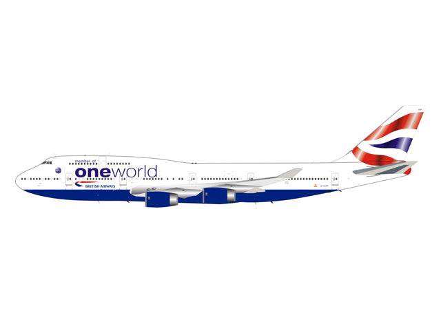 747-400 ブリティッシュエアウェイズ 「oneworld」 G-CIVP スタンド、コレクターズコイン付属 1/200 [ARDBA04]