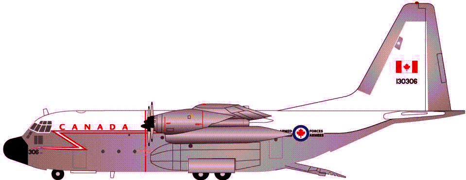 C-130E カナダ空軍 （スタンド付属） #130306 1/200 ※金属製 [AV21301014]