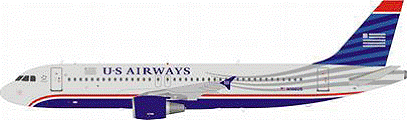 A320 US Airways N106US (stand included) 1/200 *Made of metal [B-320-HUD-01]