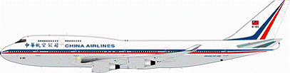 747-400 China Airlines 1990s (stand included) B-165 1/200 *Made of metal [B-747-CI001]