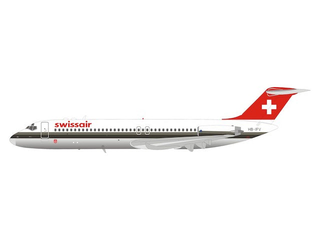 DC-9-32 Swissair HB-IFV With Stand 1/200 [B-DC9-SR-002]