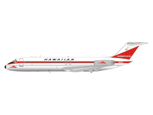 DC-9-31 ハワイアン航空 （スタンド付属） 60年代 ポリッシュ仕上 N903H 1/200 ※金属製 [B-DC90318P]