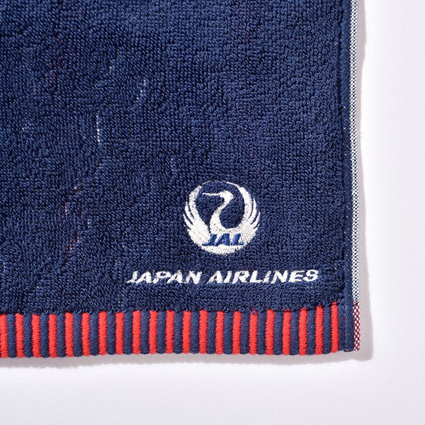 JAL Original Imabari Towel Handkerchief Stripe Navy [BJB5410]