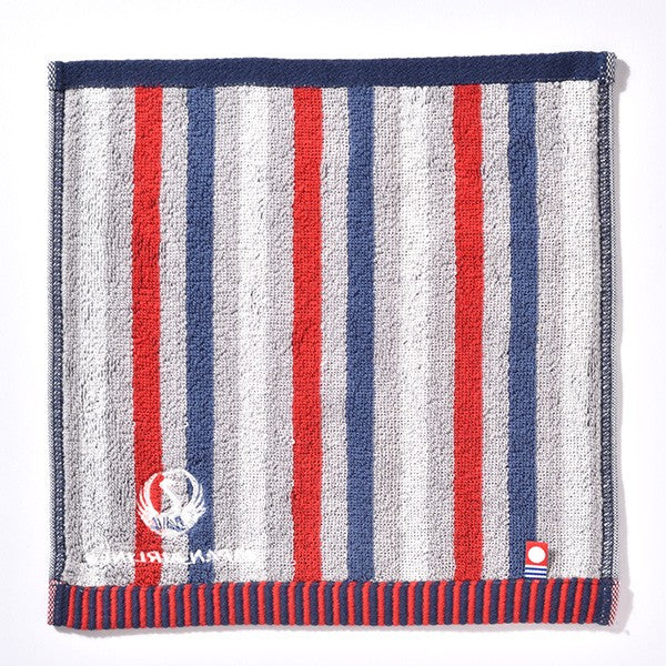 JAL Original Imabari Towel Handkerchief Stripe Navy [BJB5410]