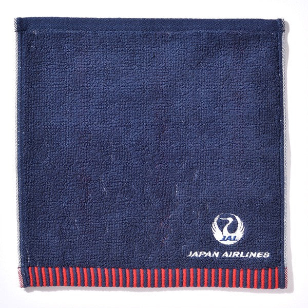 JAL Original Imabari Towel Handkerchief Stripe Navy [BJB5410]