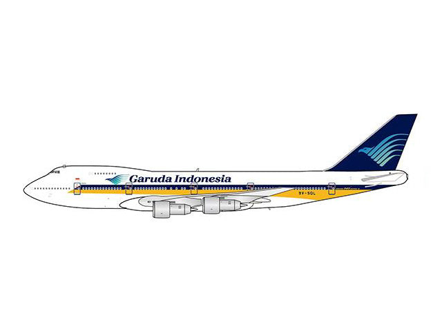 747-200 ガルーダ・インドネシア航空（シンガポール航空からのリース） 87年 9V-SQL 1/400 [DK4001GIA]