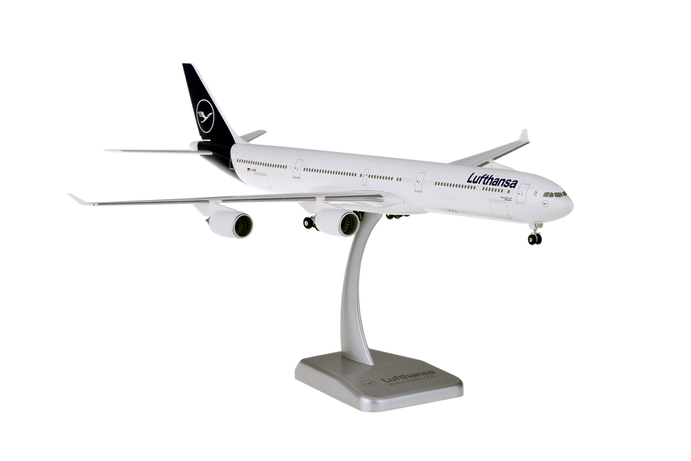 A340-600 Lufthansa New Paint Wiesbaden D-AIHH (Stand/Gear Included) 1/200 *Plastic/Assembly Required [DLH005]