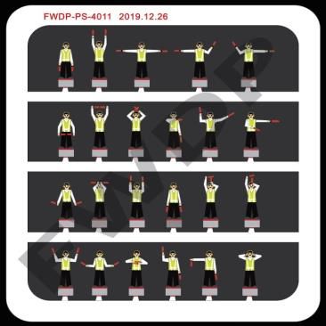 Airport Ground Staff Figure Set 1/400 [FWDP-PS-4011]