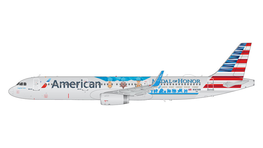 [Pre-order item] A321SL American Airlines special paint "Medal of Honor/Flagship Valor" 2022 N167AN 1/200 [G2AAL1156]