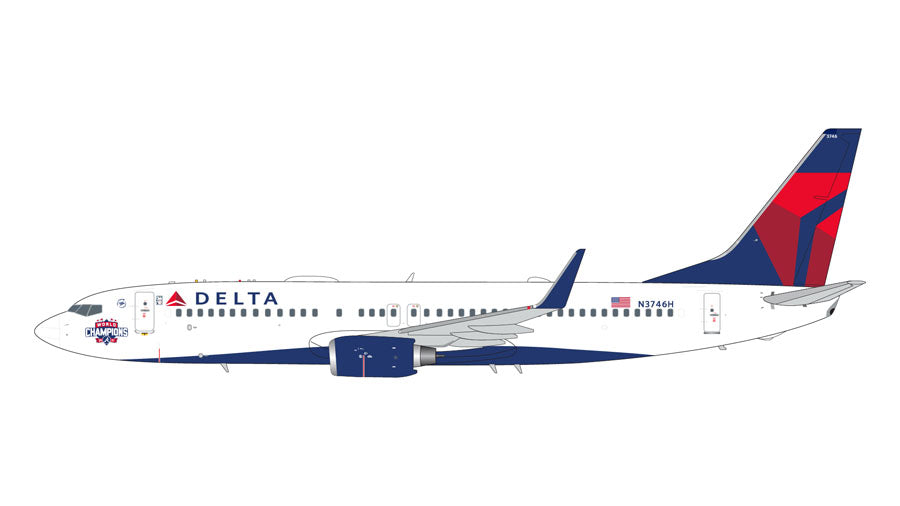 【予約商品】737-800w デルタ航空 特別塗装「アトランタ・ブレーブス／ワールドシリーズ優勝」 2021年 N3746H 1/200 [G2DAL1114]