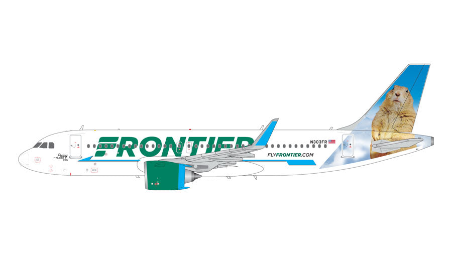 【予約商品】A320neo フロンティア航空 「ポピー・ザ・プレーリードッグ」 N303FR 1/200 [G2FFT1142]