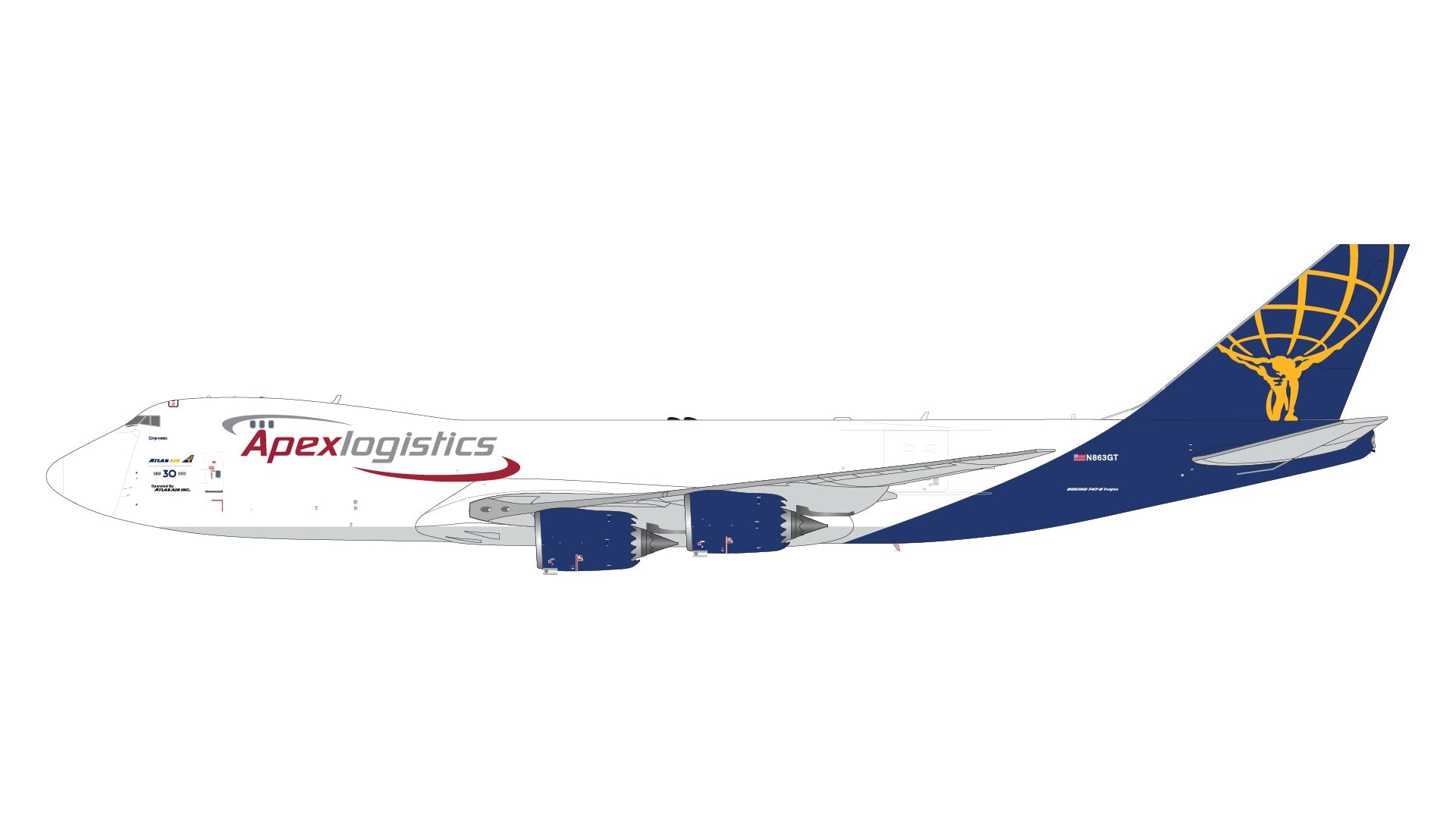 747-8F Apex Logistics/Atlas Air "final Boeing 747" N863GT 1/200 [G2GTI1237] 