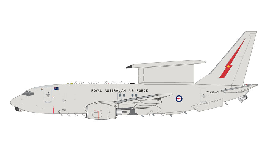 E-7A Wedgetail (737 AEW&amp;C) Royal Australian Air Force No. 2 Squadron RAF Williamtown A30-001 1/200 [G2RAA1188]