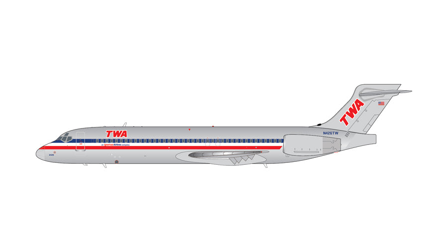 717 TWAトランスワールド航空（アメリカン航空） ポリッシュ仕上 01年 N426TW 1/200 ※金属製 [G2TWA367]
