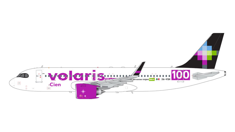 [Pre-order item] A320neo Volaris Airlines (Mexico) Special paint "100th aircraft introduced" 2021 XA-VSH 1/200 [G2VOI1149]