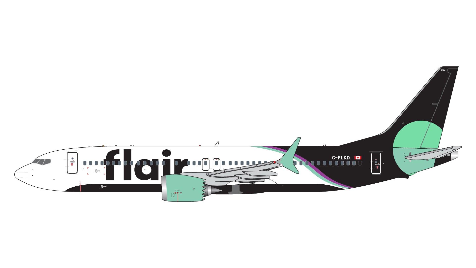 [Pre-order item] 737 MAX8 Flair Airlines C-FLKD 1/400 (GJ20230412) [GJFLE2060]