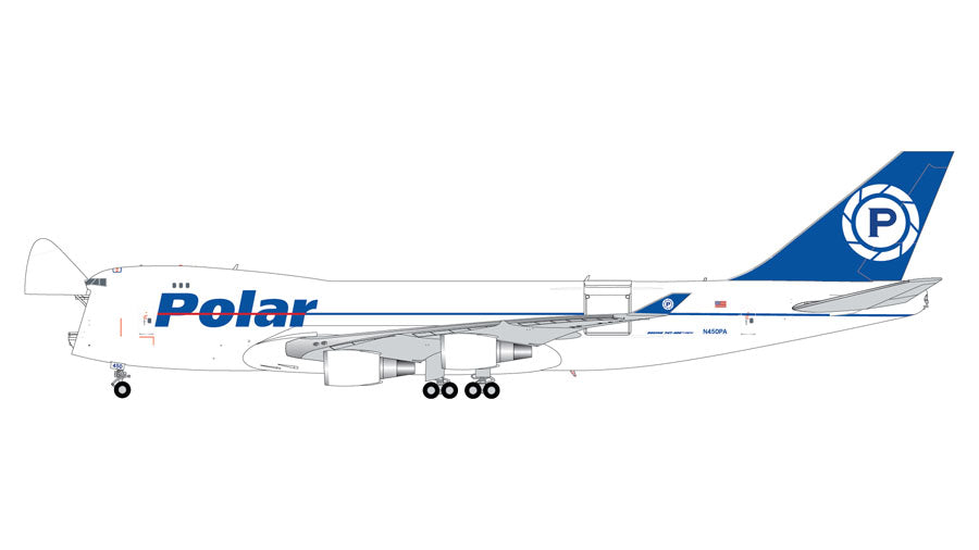 【予約商品】747-400F（貨物型） ポーラー・エアカーゴ 2000年代（貨物扉は開閉選択式） N450PA 1/400 [GJPAC2013]