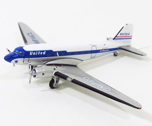 DC-3 Clay Lacy Aviation Preserved Aircraft (United Airlines 3-40s Paint) N814CL 1/400 [GJUAL1109]