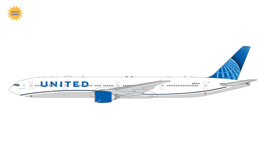 777-300ER ユナイテッド航空  N2352U  ※フラップダウン状態  1/400 [GJUAL2214F](20231231WE)