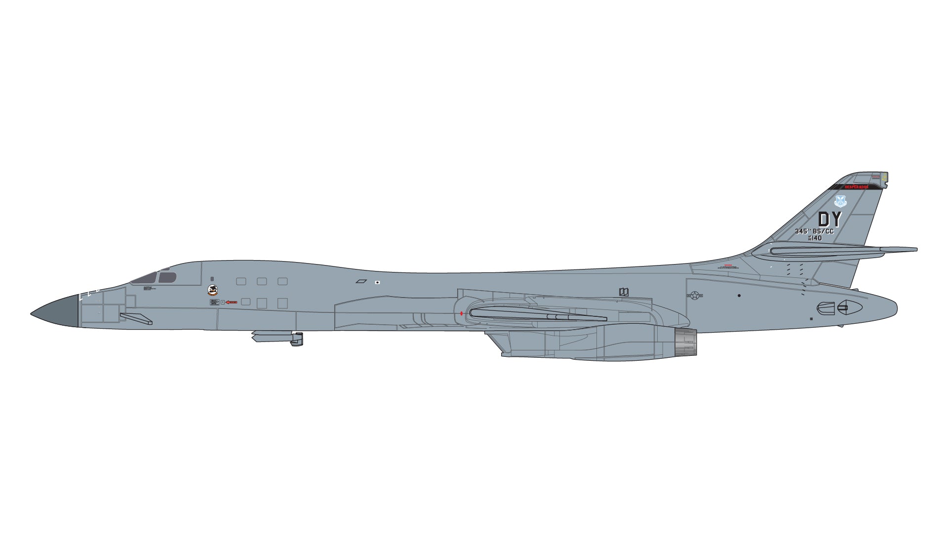 [Pre-order item] B-1B US Air Force Dyess Air Force Base "Desperados" 86-0140 1/400 (GJ20230412) [GMUSA125]