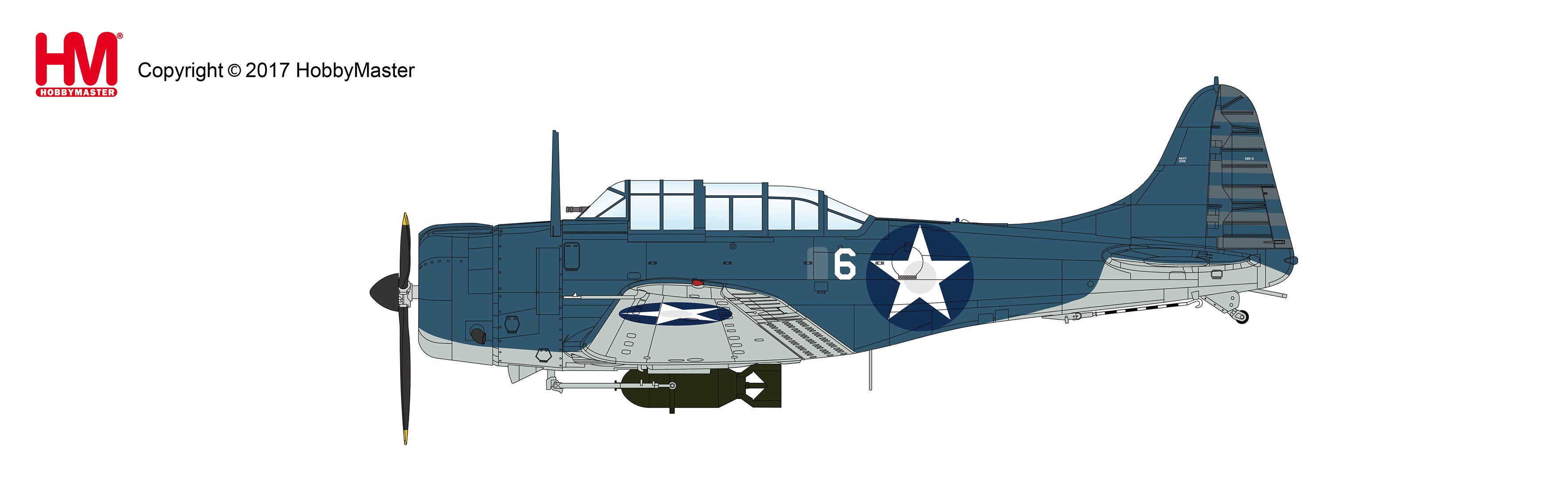 SBD-2 Dauntless, USMC, 241st Marine Scout Bomber Squadron, Battle of Midway, 1942 #2106, 1/32 [HA0209]