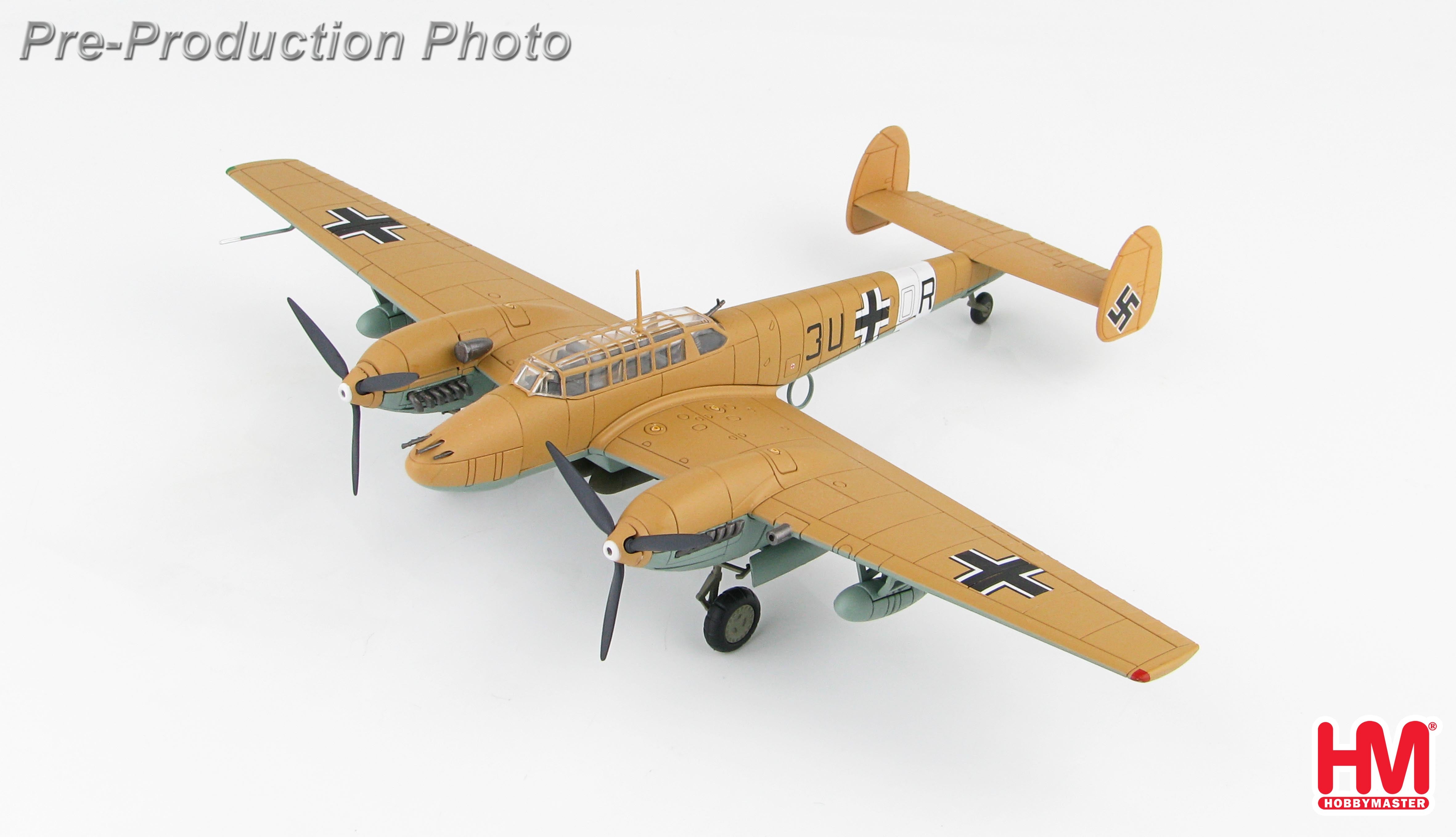 Bf-110E-2 Trop (Tropical Type) German Air Force No. 26 ZF 7th Squadron Libya 1942 3U+OR 1/72 [HA1815]