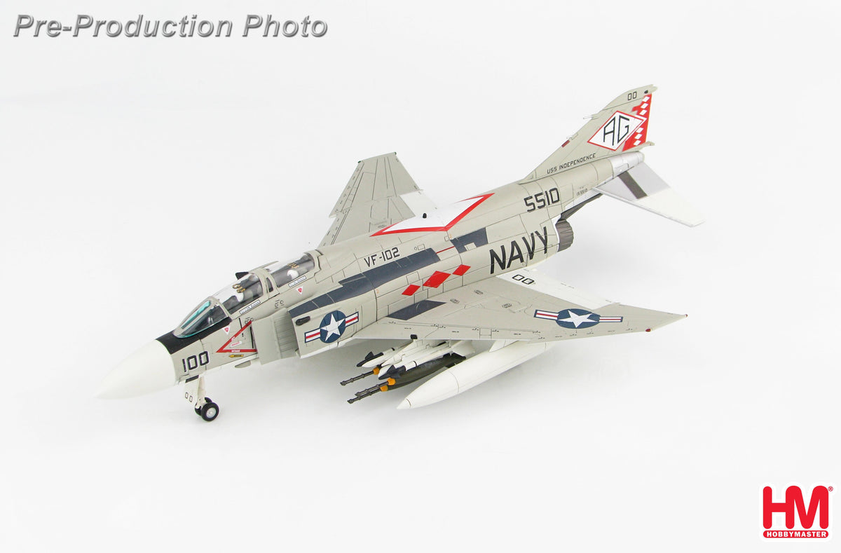F-4J アメリカ海軍 第102戦闘飛行隊 「ダイアモンドバックス」 空母インディペンデンス搭載 76年 AG100/#155510 1/72 [HA19006]