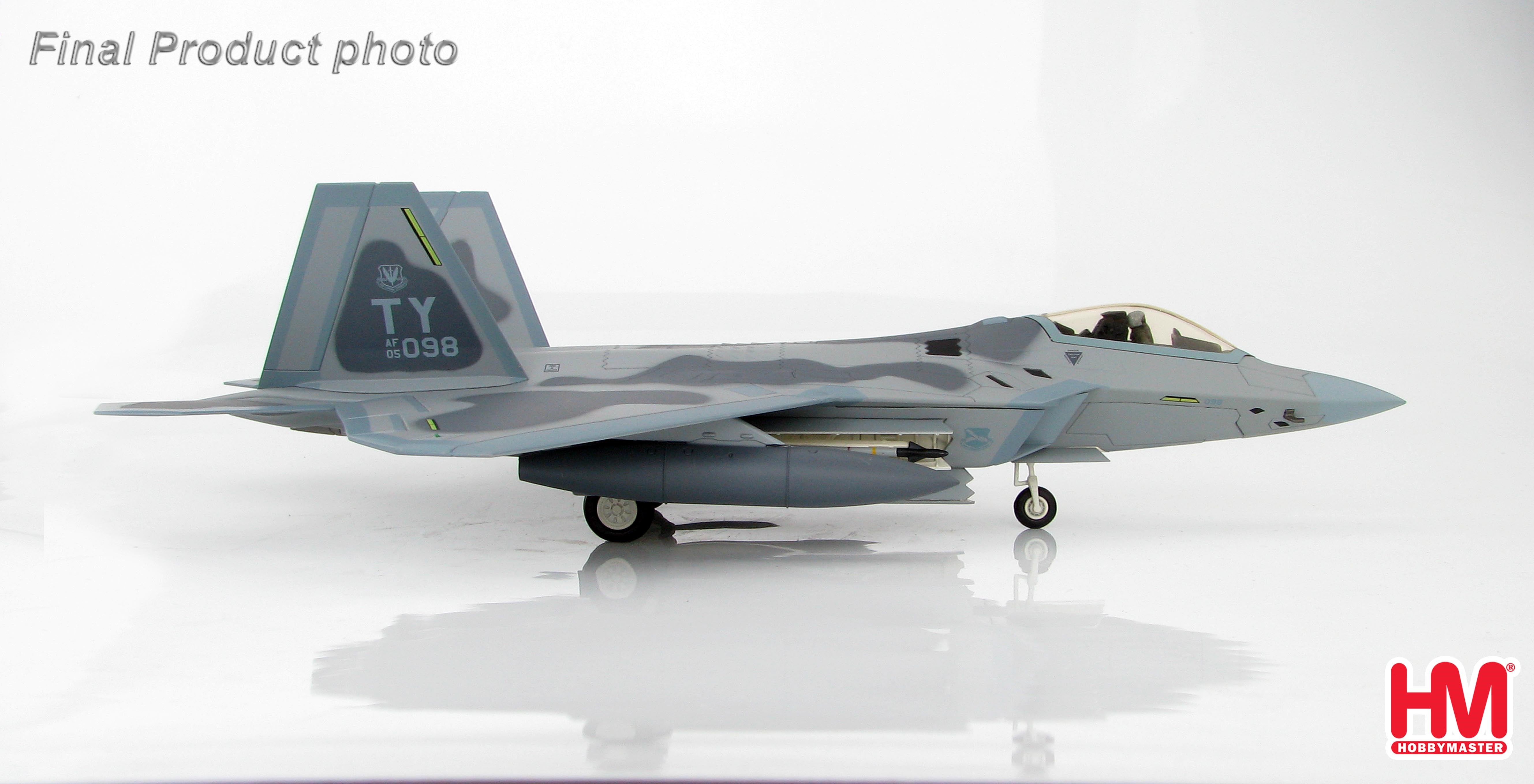 F-22A Raptor, United States Air Force, 325th Fighter Group, 95th Fighter Squadron, Tyndall Air Force Base, 2015, #05-4098, 1/72 [HA2816]