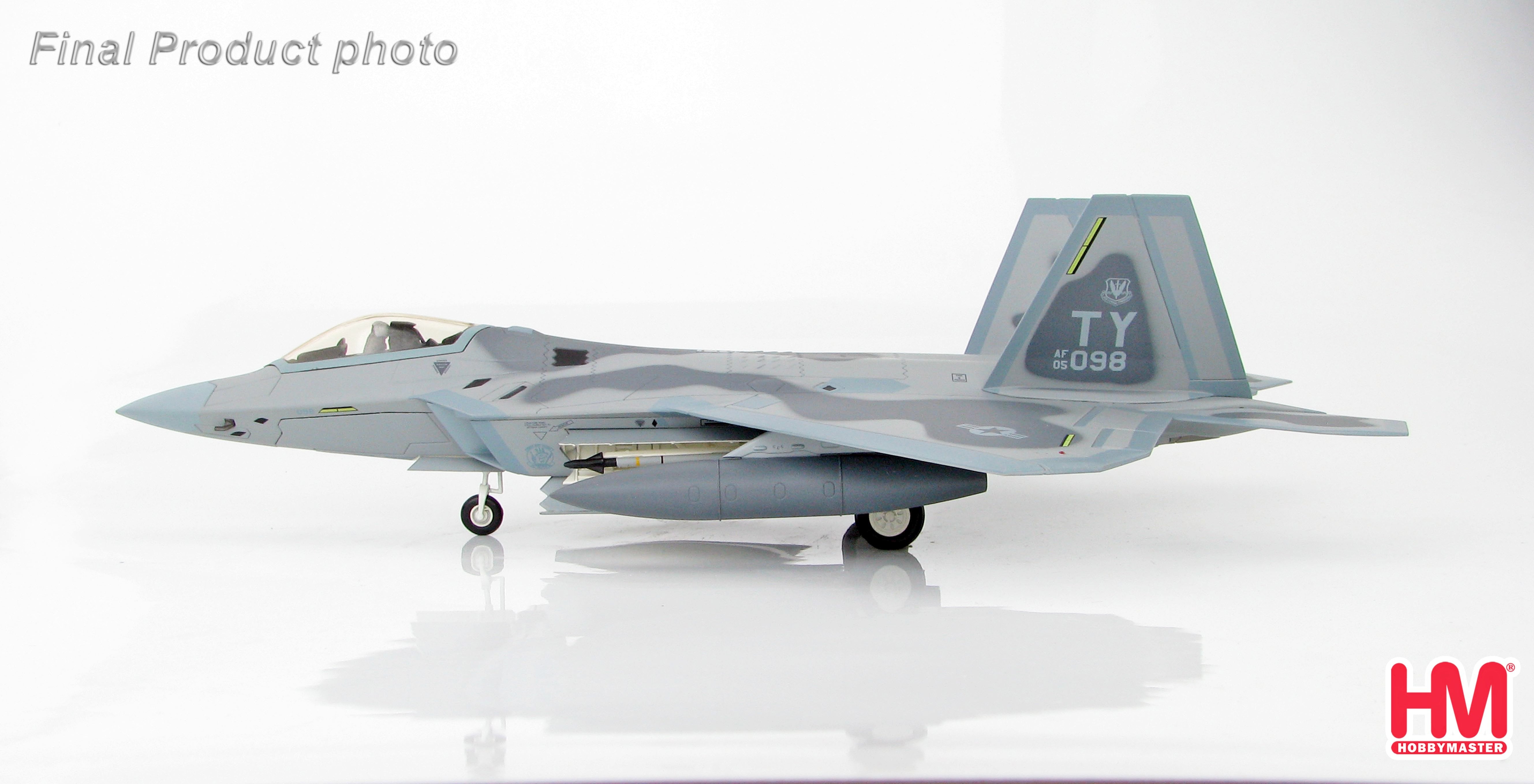 F-22A Raptor, United States Air Force, 325th Fighter Group, 95th Fighter Squadron, Tyndall Air Force Base, 2015, #05-4098, 1/72 [HA2816]