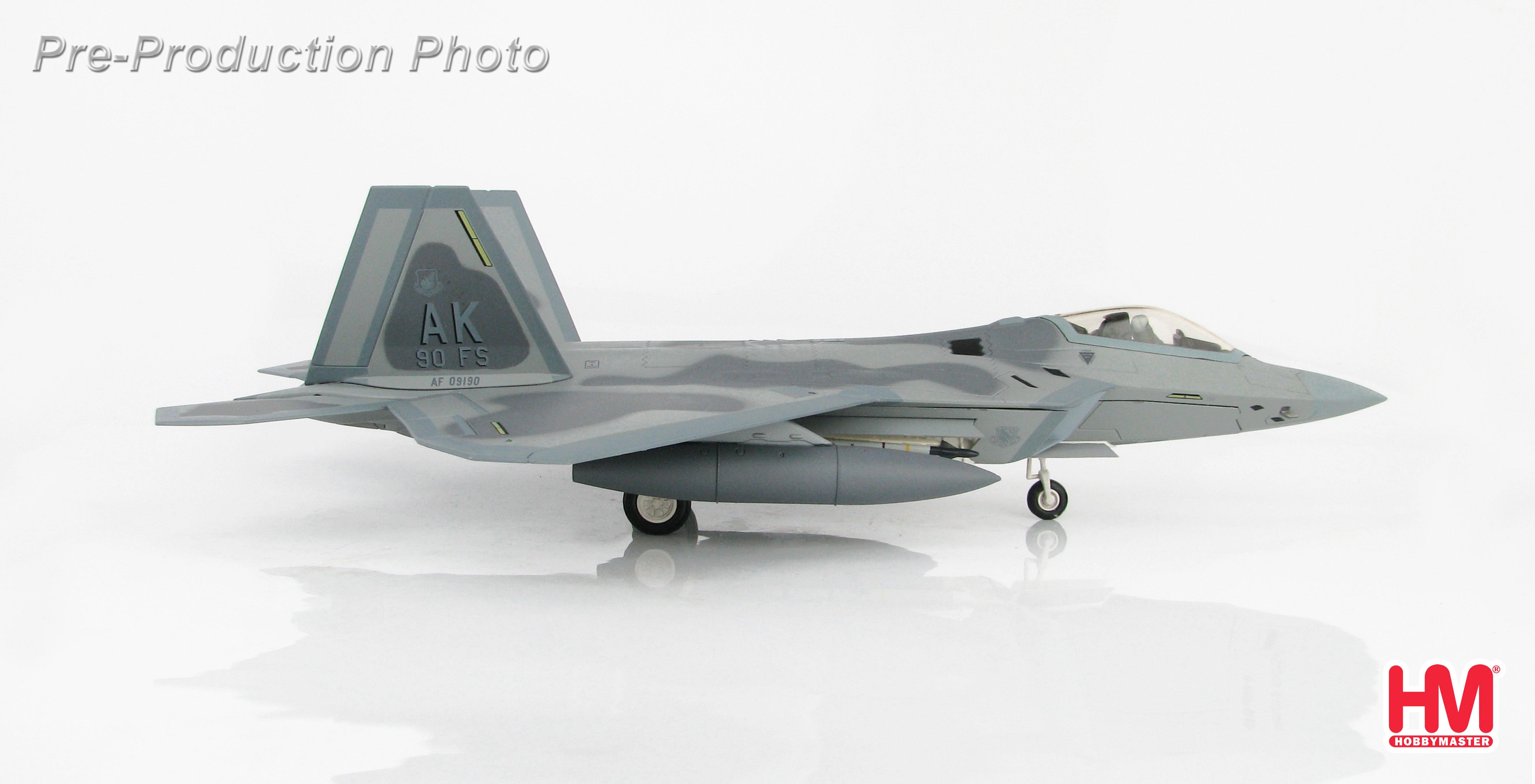 F-22A Raptor, United States Air Force, 3rd Fighter Wing, 90th Fighter Squadron, Joint Base Elmendorf-Richardson #09-4190/AK 1/72 [HA2817]