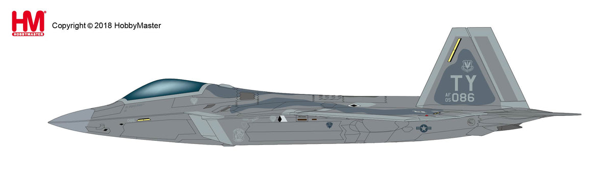 F-22Aラプター アメリカ空軍 第325戦闘航空団 第95戦闘飛行隊 イギリス派遣時 レイクンヒース基地 16年 #05-4086 1/72 [HA2819]