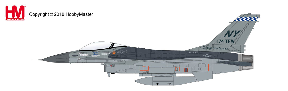 F-16A（ブロック10B） アメリカ空軍 ニューヨーク州空軍 第174戦術戦闘航空団 湾岸戦争時 91年 サウジアラビア #79-0403 1/72 [HA3868]