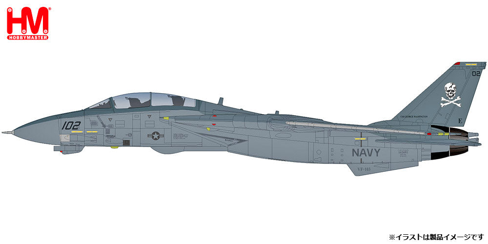 F-14B トムキャット 　アメリカ海軍　第103戦闘攻撃飛行隊 「ジョリーロジャース」 2000年 1/72 [HA5251](20231231WE)