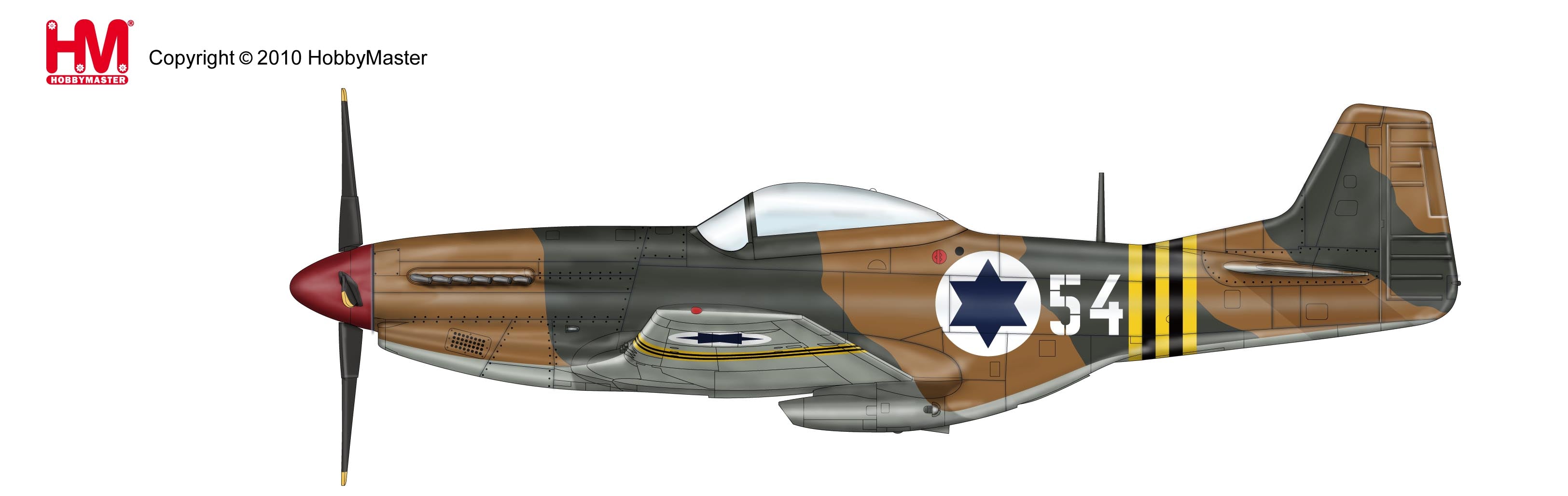 P-51D Mustang, Israeli Air Force, 105th Squadron, Second Arab-Israeli War, 1956 #54, 1/48 [HA7709]