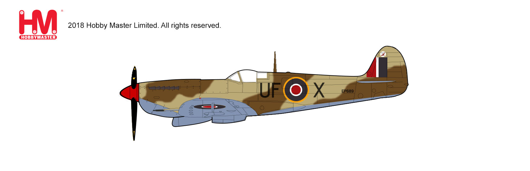 Spitfire Mk.Vb/Trop (Tropical version) RAF No. 601 Squadron Libya 1942 EP689/UF-X 1/48 [HA7852]