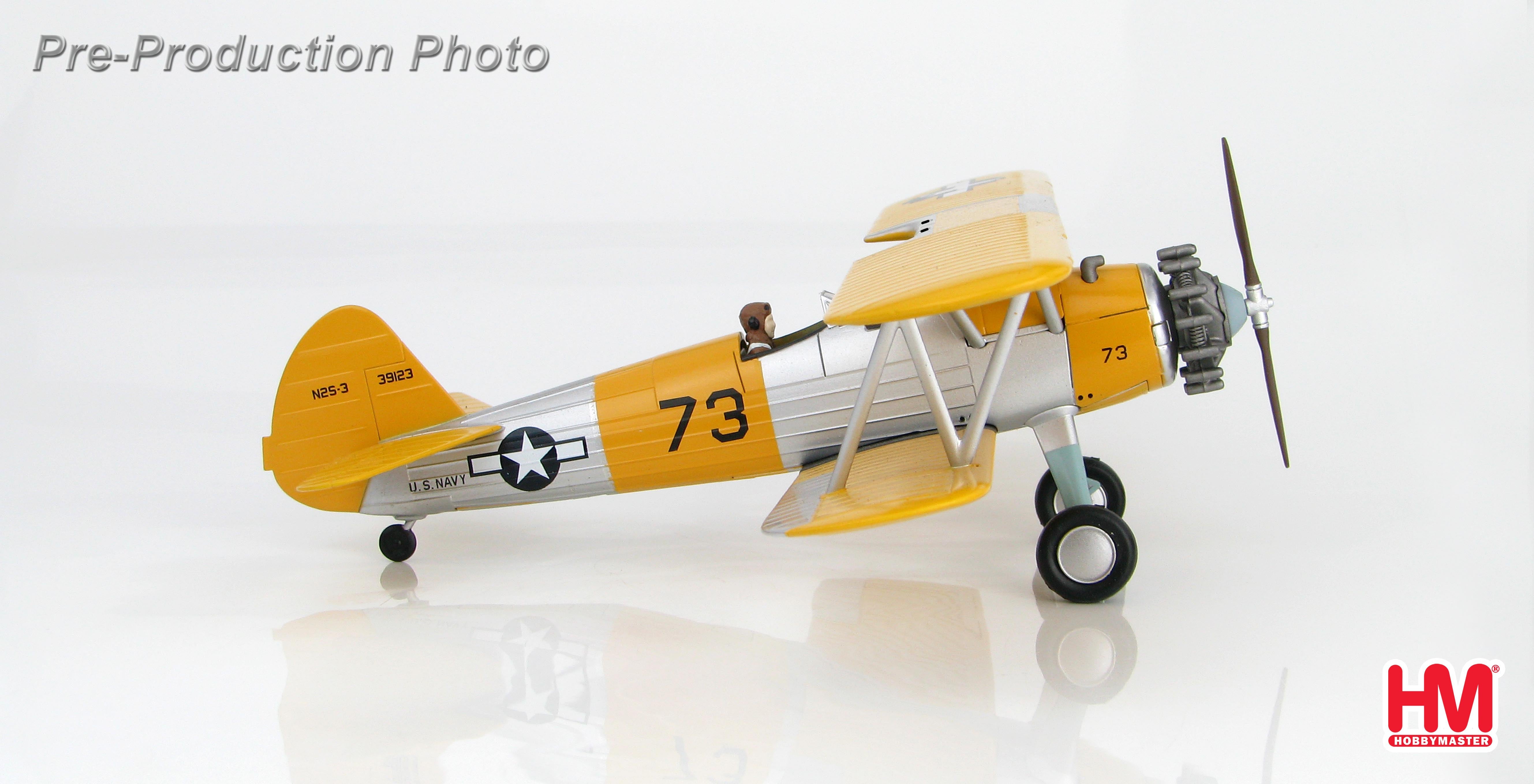 ボーイング・ステアマン モデル75 1/48 ホビーマスター製 ダイキャスト Hobby Master ボーイング（ステアマン）N2S-3 アメリカ海軍航空隊 44年