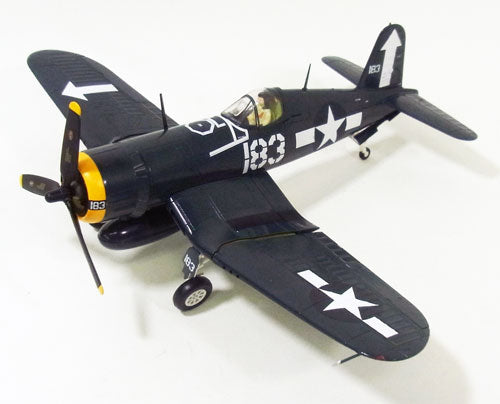 F4U-1D Corsair, USMC 221st Marine Fighter Squadron, Lt. Dean Caswell's aircraft, aboard the aircraft carrier Bunker Hill, 1945 #183, 1/48 (signed stand included) [HA8212A]